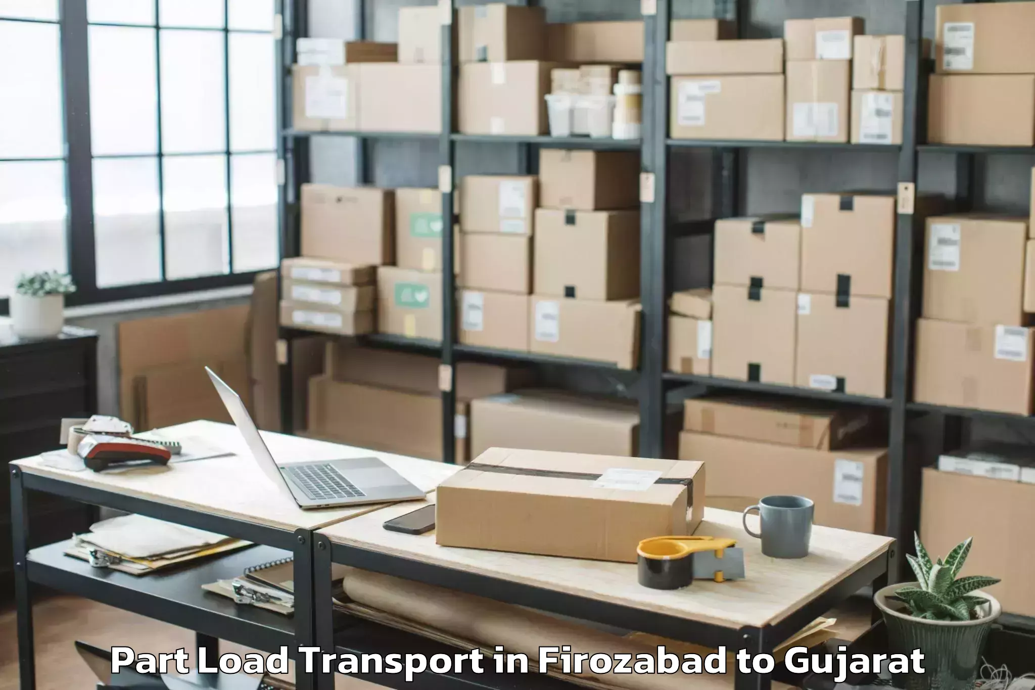 Quality Firozabad to Dohad Part Load Transport